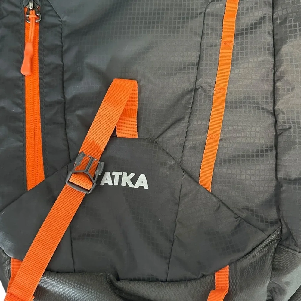 Ozark Trail Atka Backpack Unisex OS Black Orange Excellent Lightweight‎ Ripstop